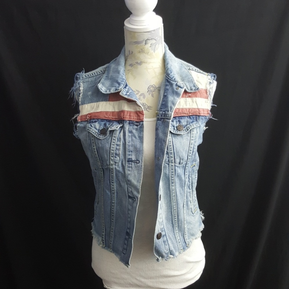 Denim Ralph Lauren Distressed Vest